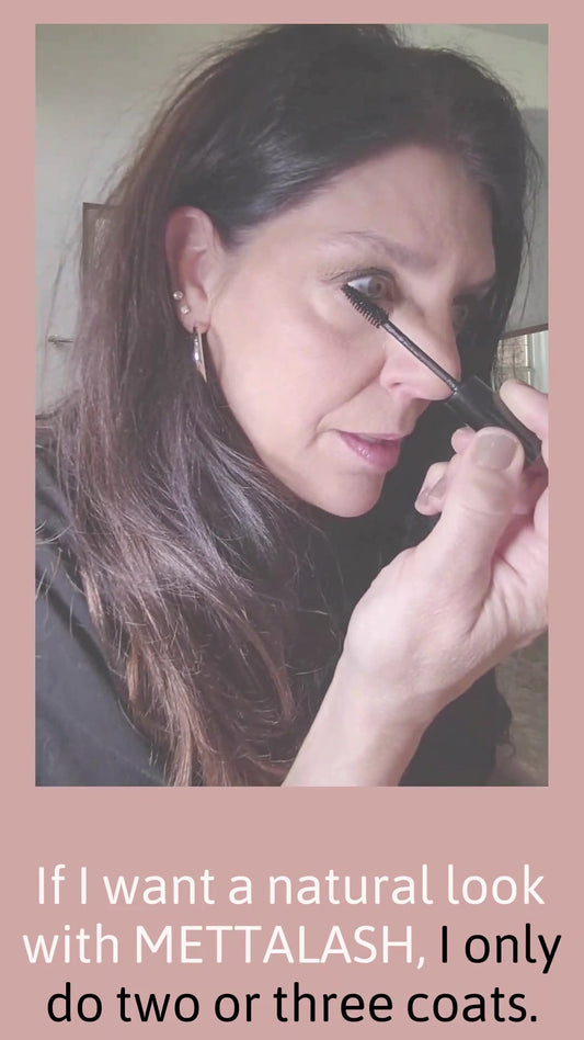 Mettalusso founder Christine C Oddo says to always use an eyelash curler for the best results with mascara. Mettalash vegan mascara