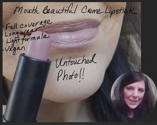 Mettalusso influencer chirstine oddo shares a completely unretouched photo of a lipstick from the mouth beautiful collection