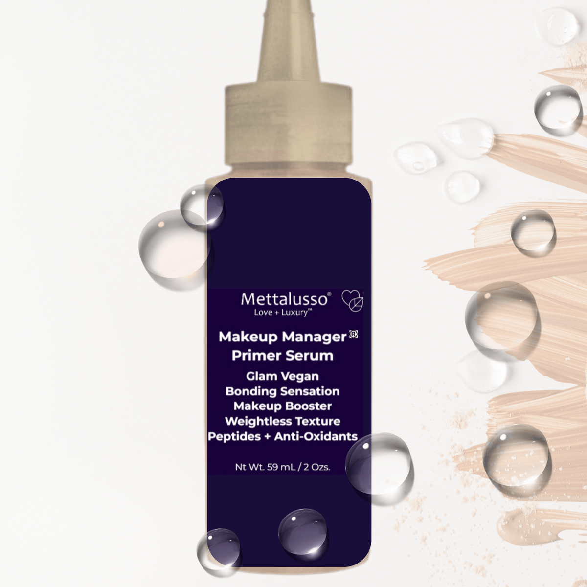 Mettalusso Makeup Manager Bonding Primer Powered by Skincare So Your Makeup Look Lasts Much Longer Silicone Free