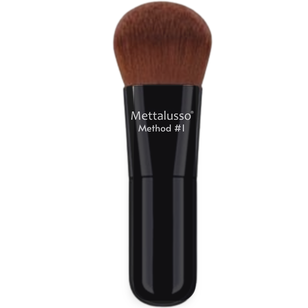 Mettalusso Method #1 Multi Functional Compact Travel Size Purse Size Makeup Brush Vegan and Cruelty Free