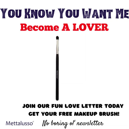 Mettalusso free makeup brush when you join Love Letters