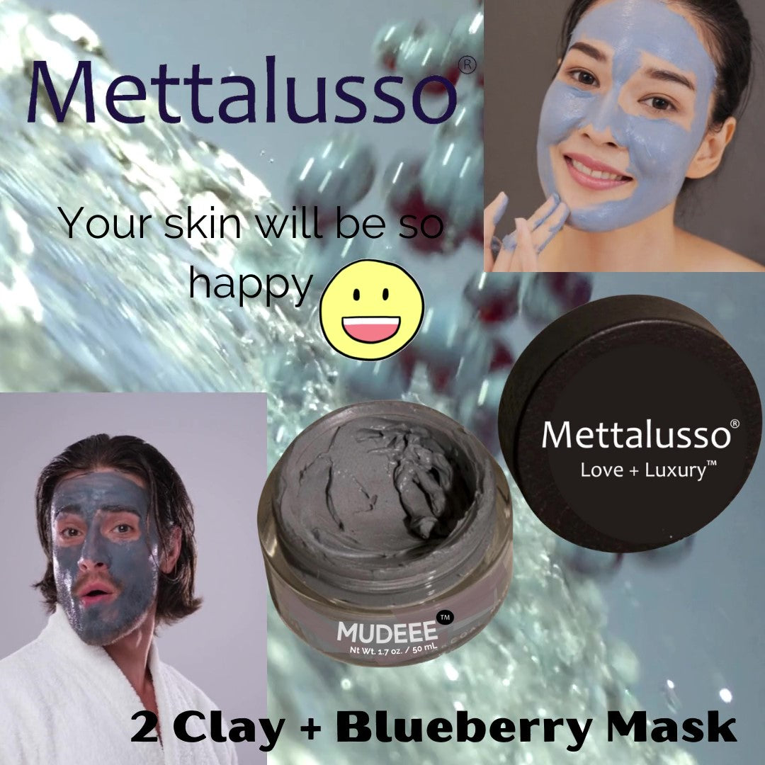 Mettalusso Mudeee Mask SKincare great gift for her and gift for him. Vegan skincare.