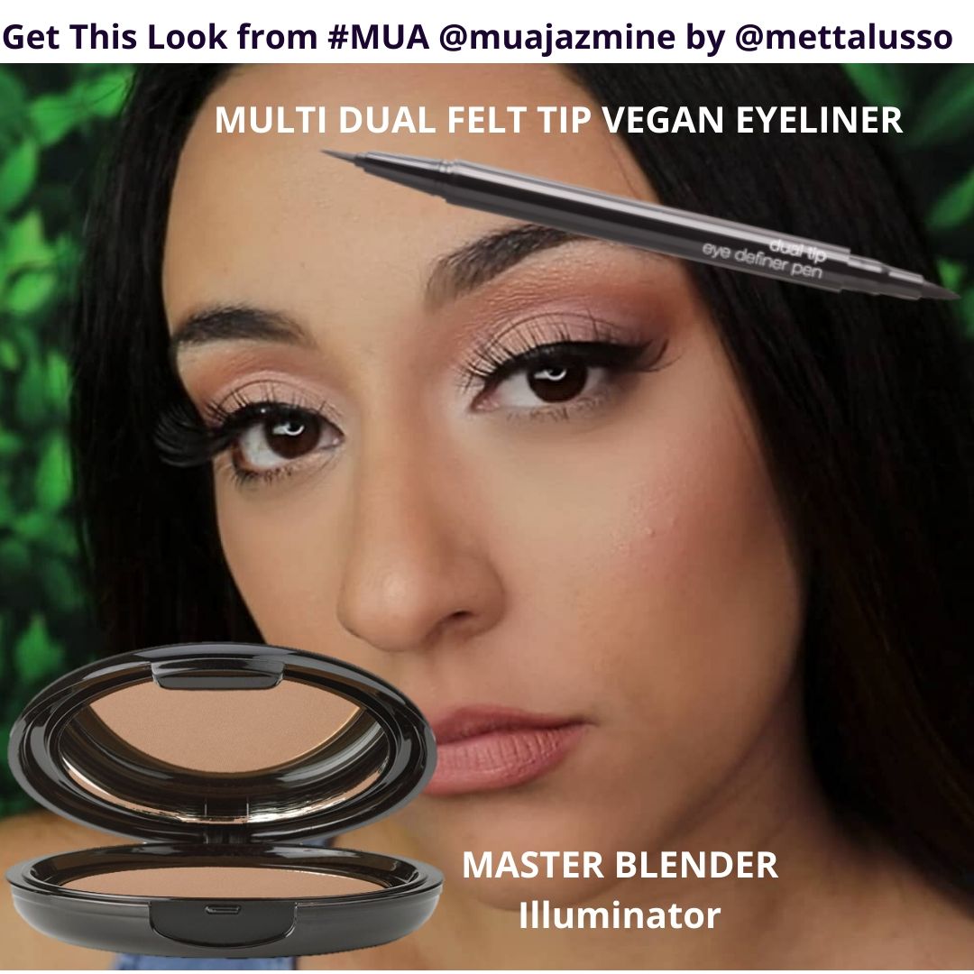 Mettalusso Vegan Dual Tip Felt Eyeliner tutorial by makeup artist on instagram