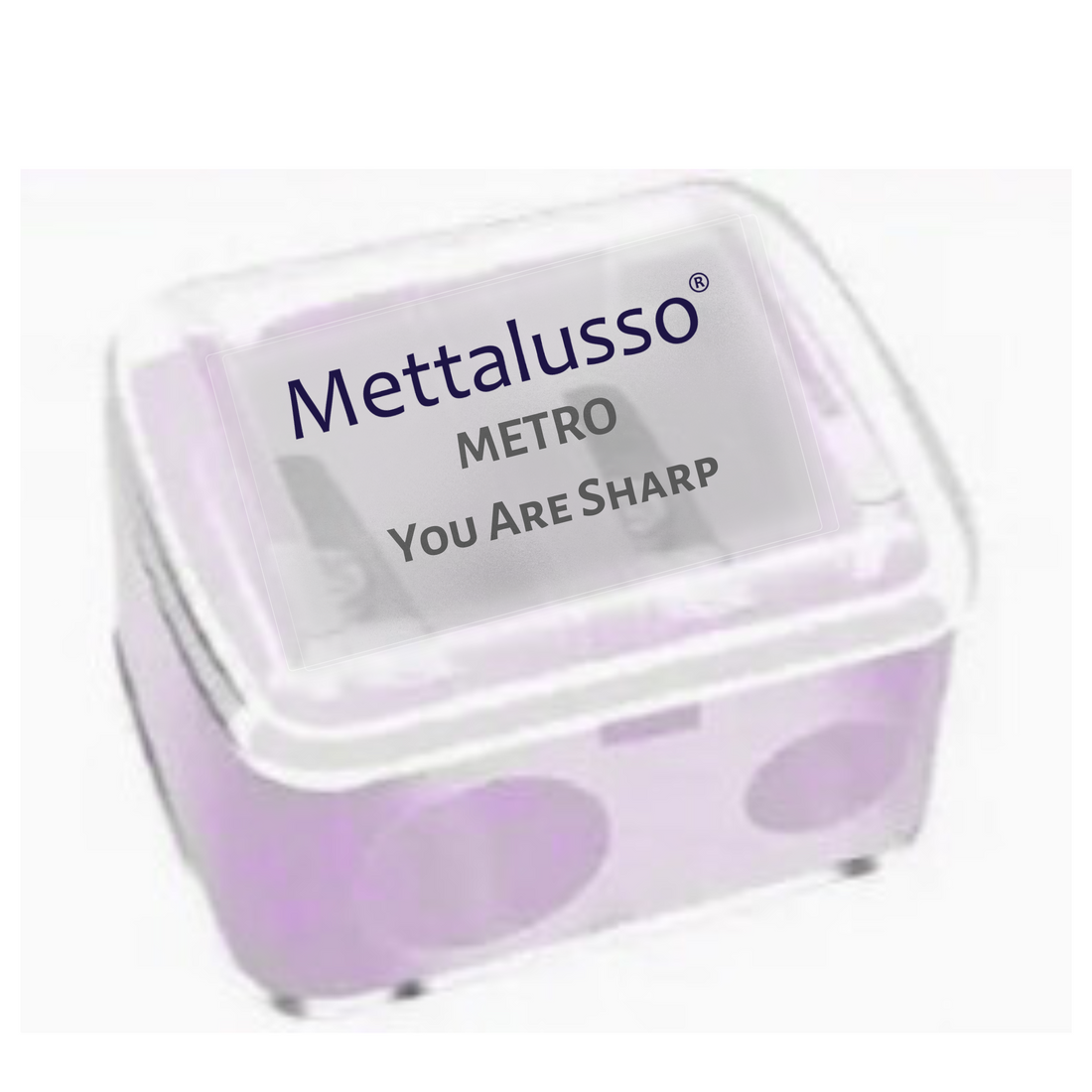 METRO makeup pencil sharpener with dual chambers by Mettalusso