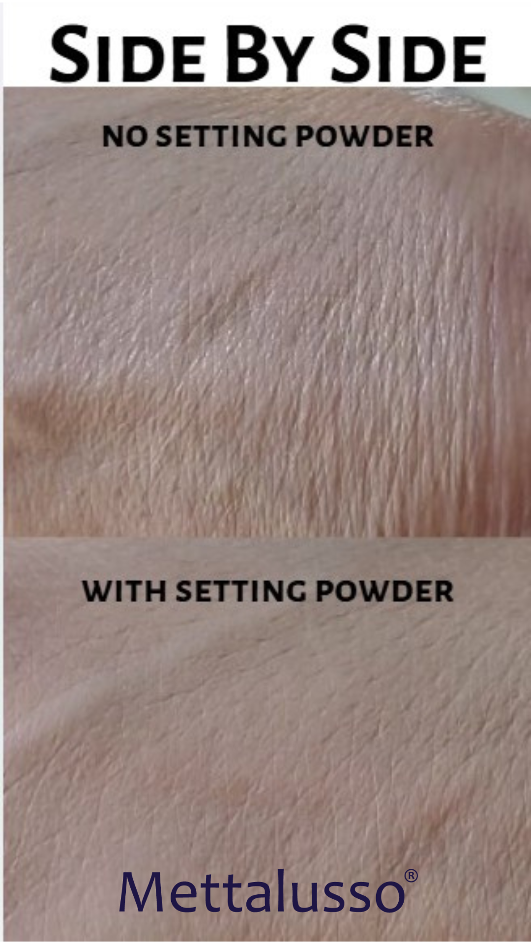 Mettalusso Side by Side Experiment with and without setting powder