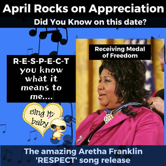 Mettalusso series April Rocks on Appreciation celebrating Aretha Franklin releases her most famous song Respect today