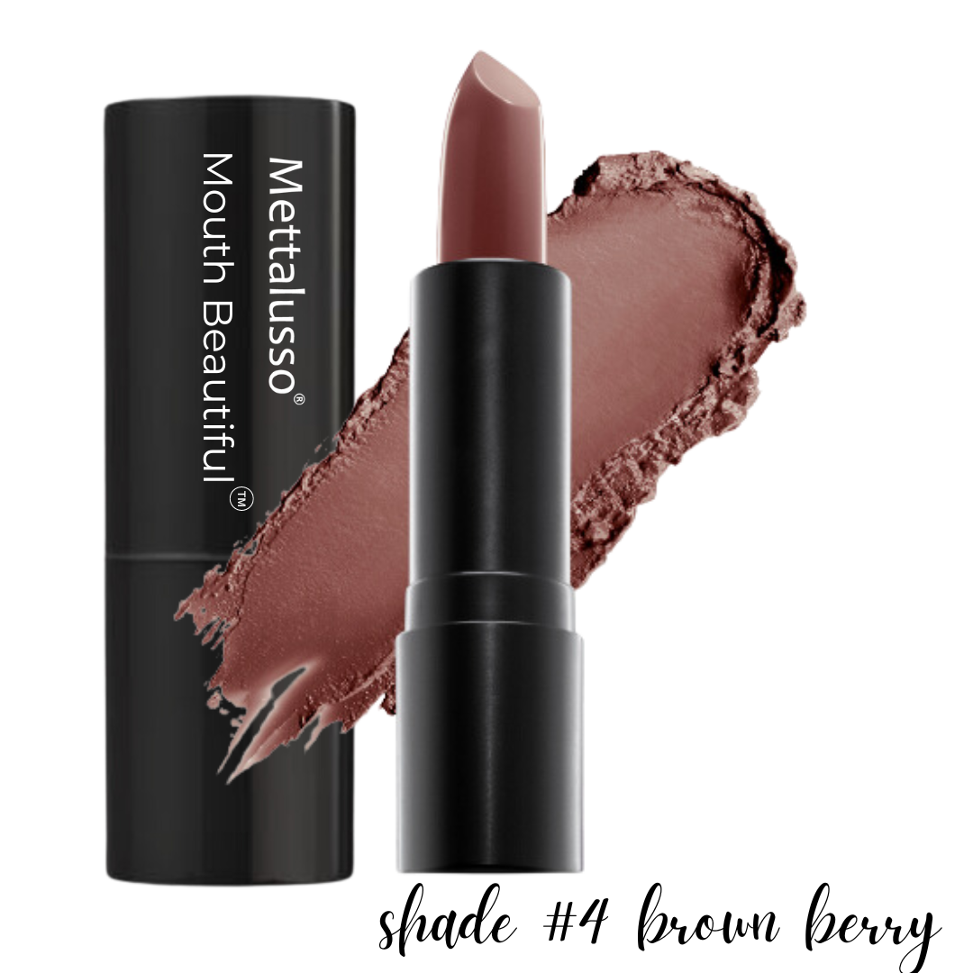 Mettalusso MOUTH Beautiful Vegan Creme Lipstick Shade #4 Brown Berry