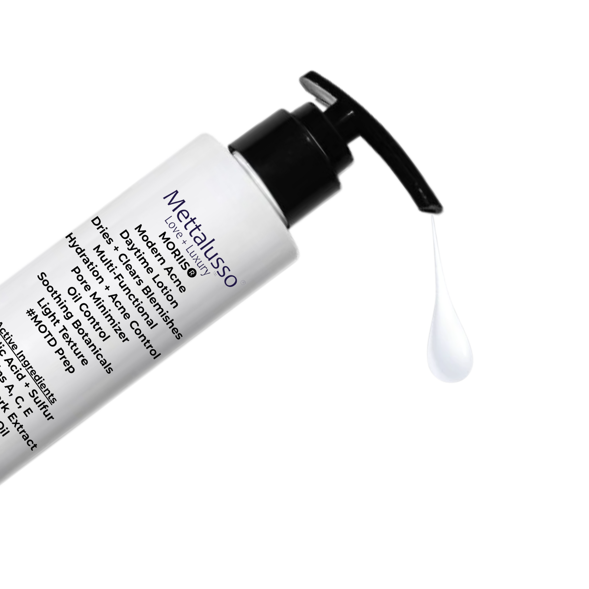 Mettalusso MORIIS vegan OTC acne fighting and anti-aging skincare spot treat or apply all over