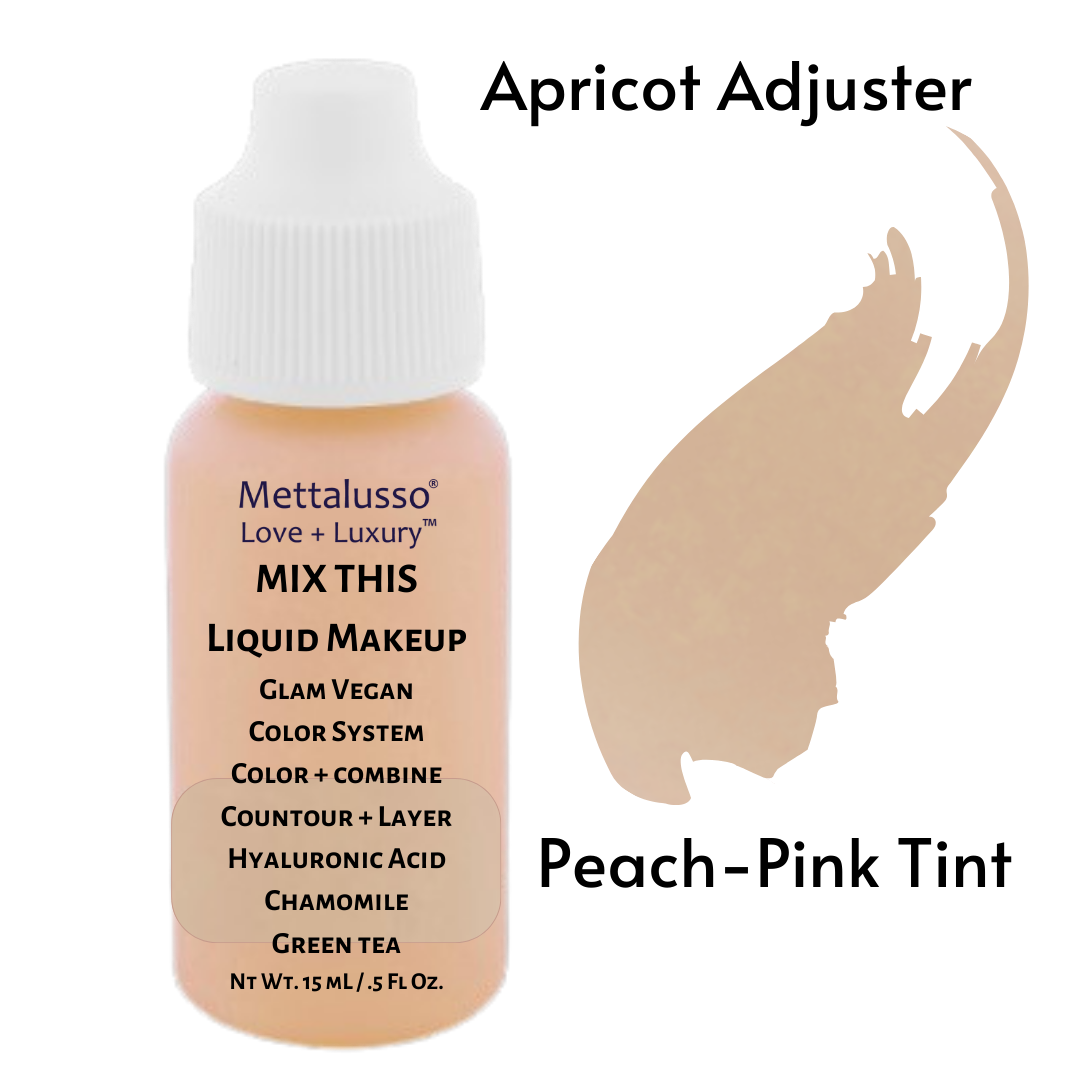 Mettalusso MIX THIS vegan liquid makeup drop peach pink tint adjuster