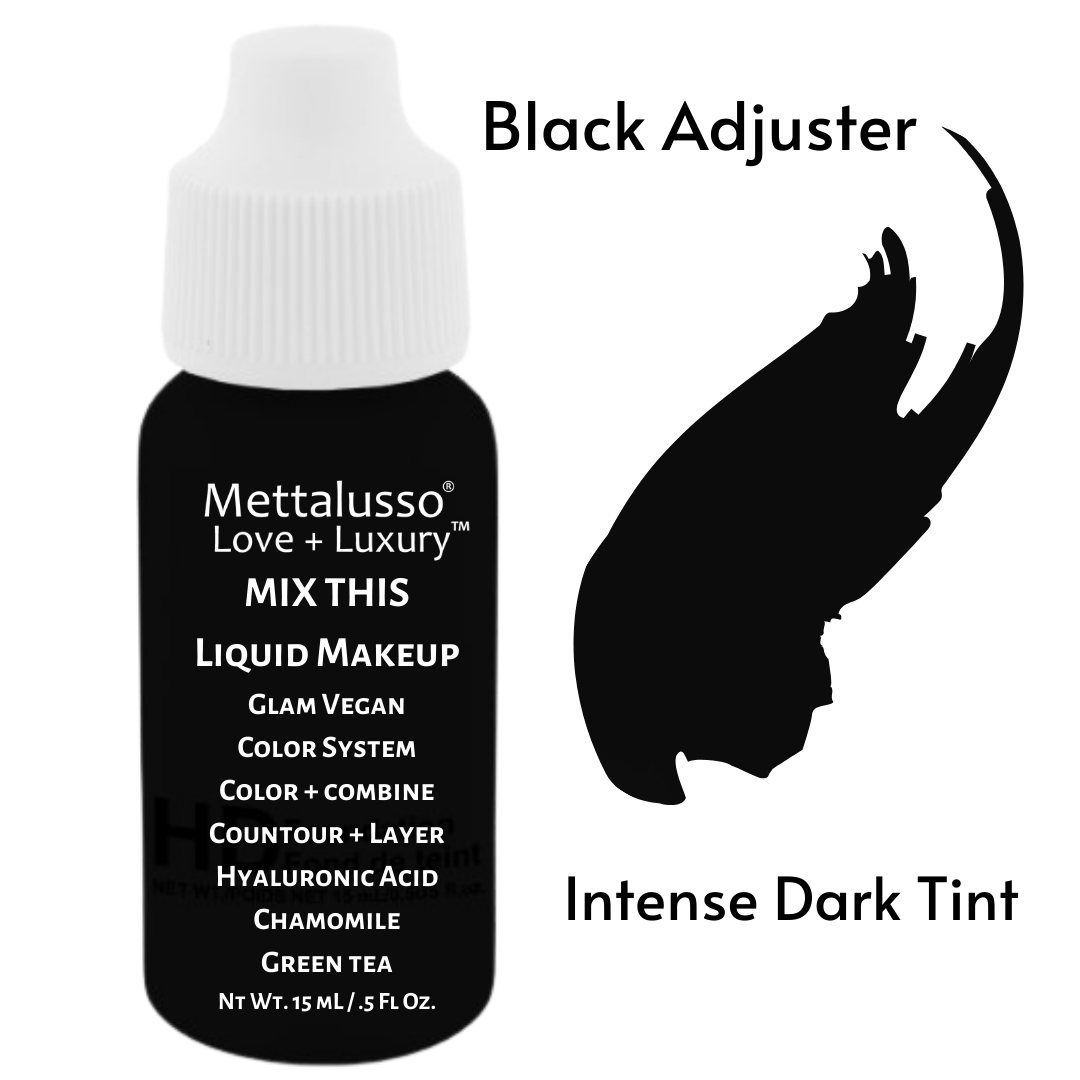 Mettalusso MIX THIS vegan liquid makeup drop Black tint adjuster