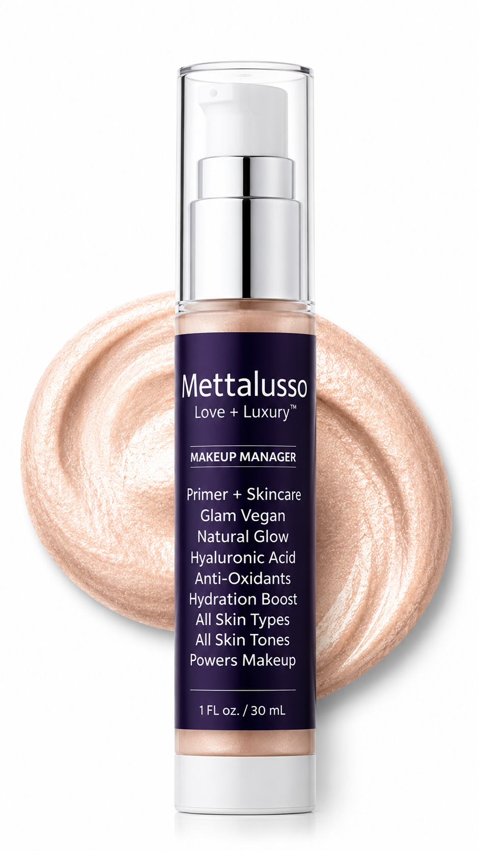 Mettalusso Makeup Manager Illuminating Vegan Primer and Skincare 