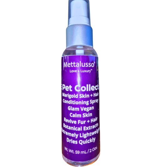 Mettalusso MORE Marigold Pet Grooming Spray Conditions Fur Skin Ears and Paws