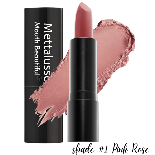 Mettalusso MOUTH Beautiful Vegan Creme Lipstick Shade #1 Pink Rose