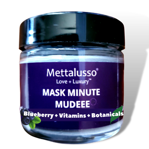 Mettalusso Mudeee Mask Minute Double Clay Blueberry Botanical Mineral Mask