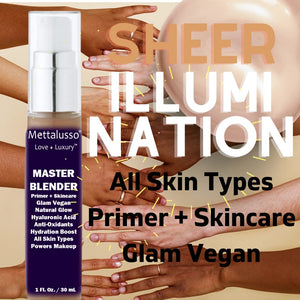 Mettalusso Master Blender Glam Vegan Primer and Skincare for al skin types